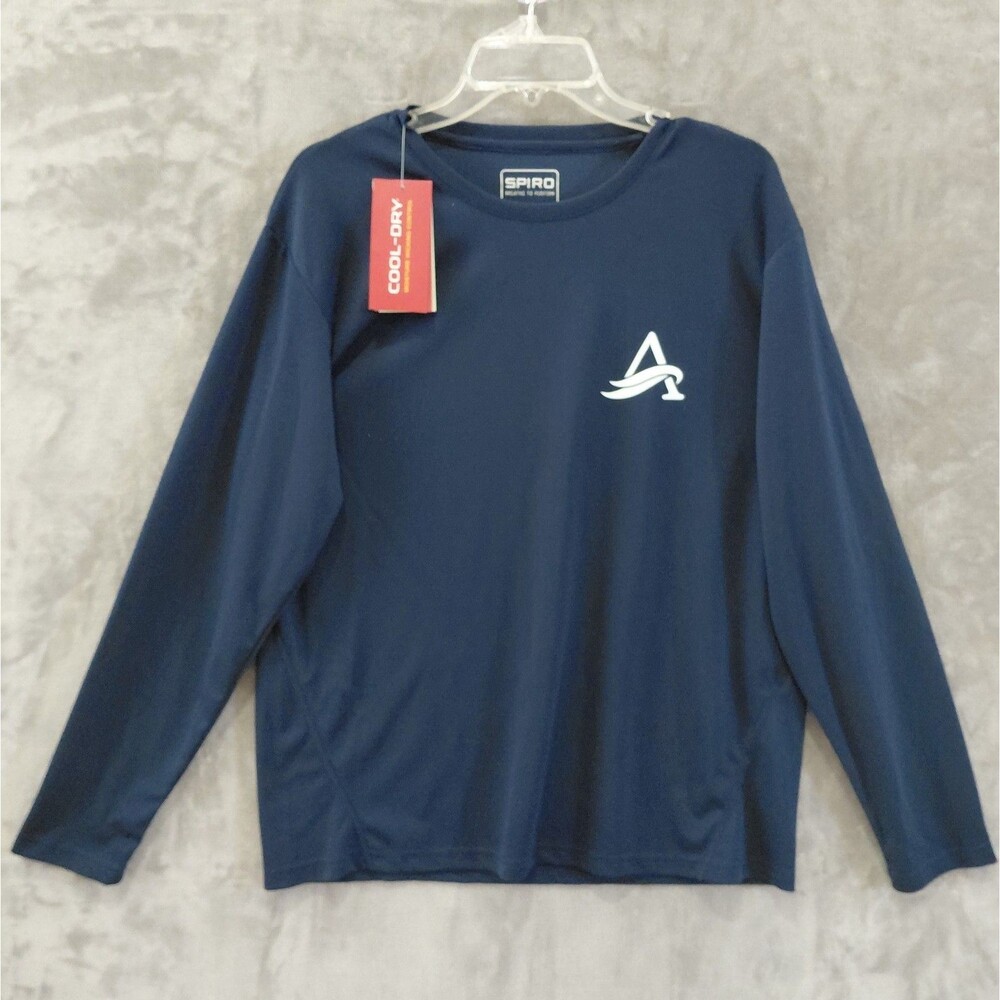 Avalon Waterways Long Sleeve Pullover Shirt Men's Large Performance Spiro Active